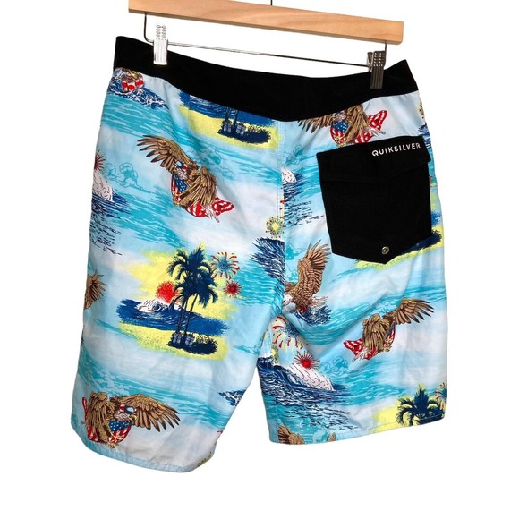 QUIKSILVER Men’s Everyday 4TH Eagle Swim Suit Board Shorts Size 32 - Picture 2 of 12